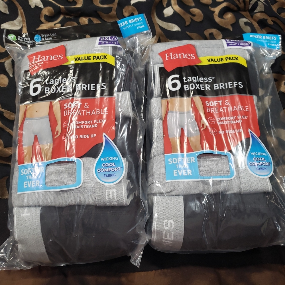 New Hanes men's underwear 2 pack of 6